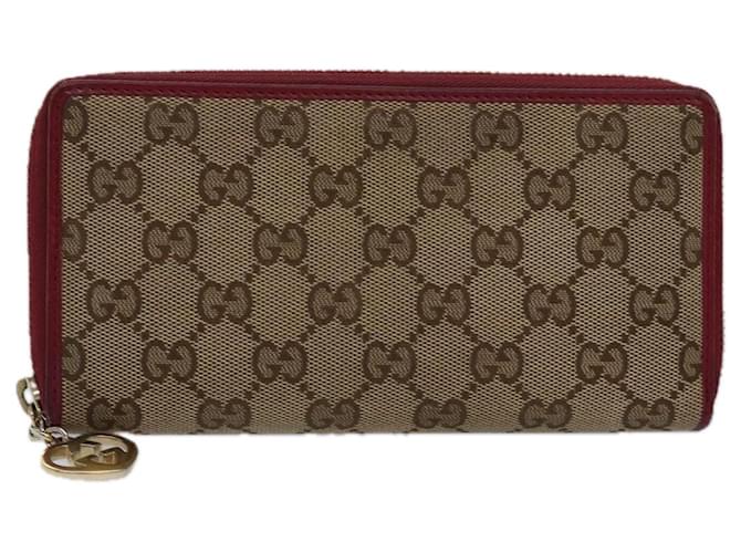 GUCCI GG Toile Lovely Long Portefeuille Beige Beige Auth yk13659  ref.1549425