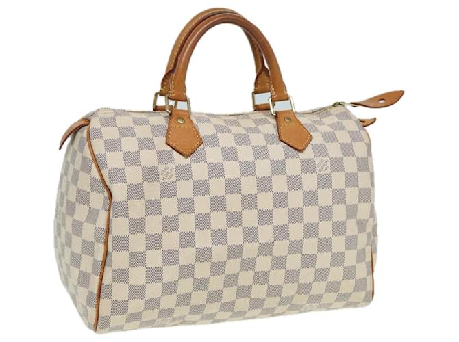 LOUIS VUITTON Damier Azur Speedy 30 Hand Bag N41533 LV Auth 83074  ref.1549478