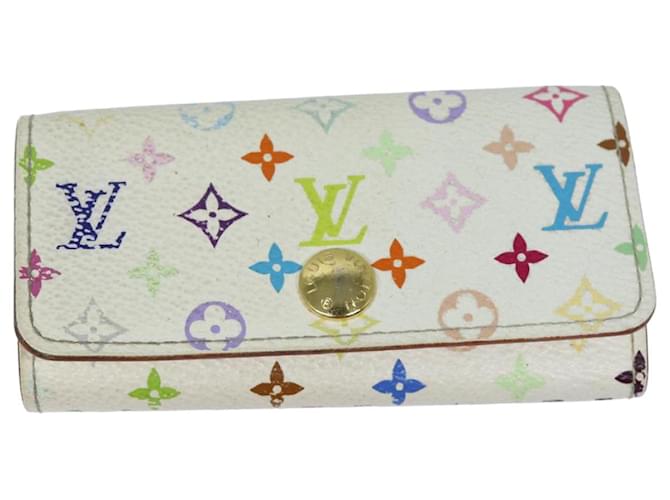 LOUIS VUITTON Monogram Multicolore Multi Cles Étui 4 Clés Blanc M60043 Auth 82906  ref.1549481