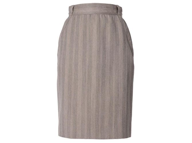 Falda de lana gris Gianni Versace