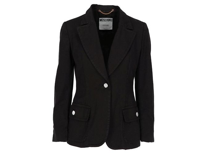 Giacca in cotone nera Moschino - Anni 2000 Nero