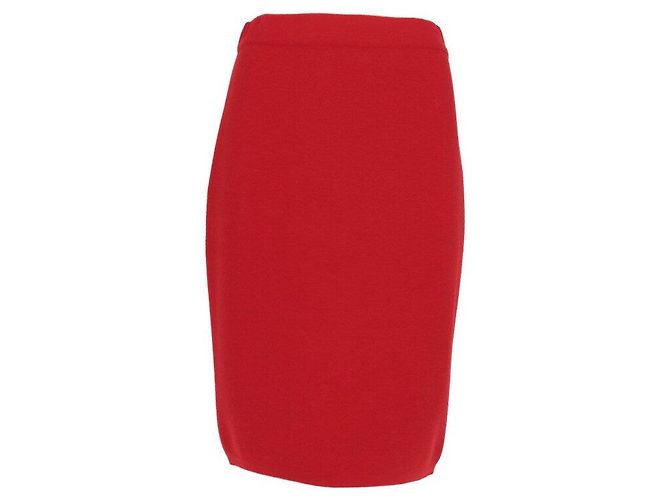 Roter Wollstrickrock Gianfranco Ferré