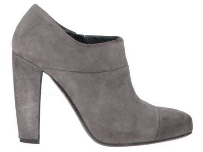 Prada Grey Suede Ankle Boots - 2000s