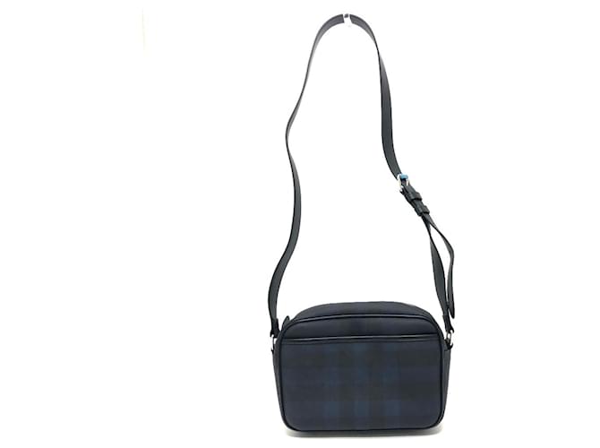 Burberry Checkered Camera Shoulder Bag Black Leather Plastic  ref.1549670