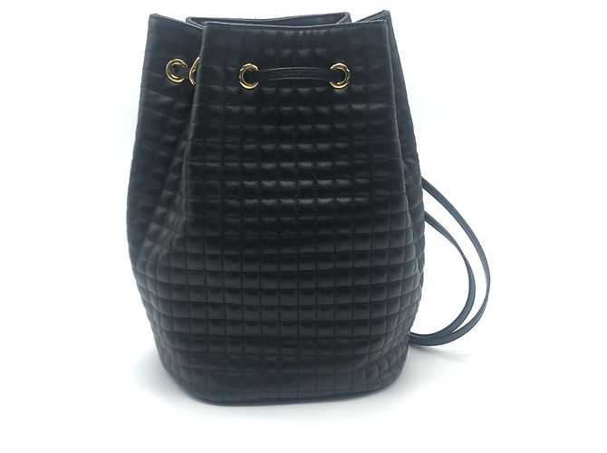 Céline Celine Small C Charm Backpack Black
