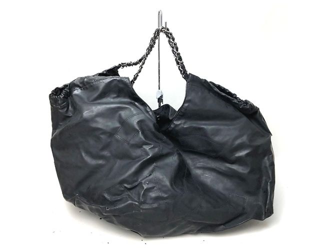 Chanel Coco Cabas GM Chain Shoulder Bag Black