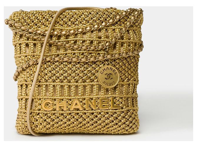 Timeless CHANEL Golden Wicker Bag - 102036