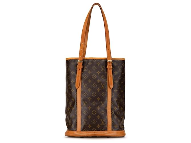 Bucket Brauner Louis Vuitton Monogram Eimer GM Leder  ref.1549981