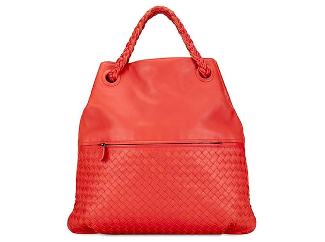 Bolso Julie de Nappa Intrecciato naranja de Bottega Veneta Cuero  ref.1550005