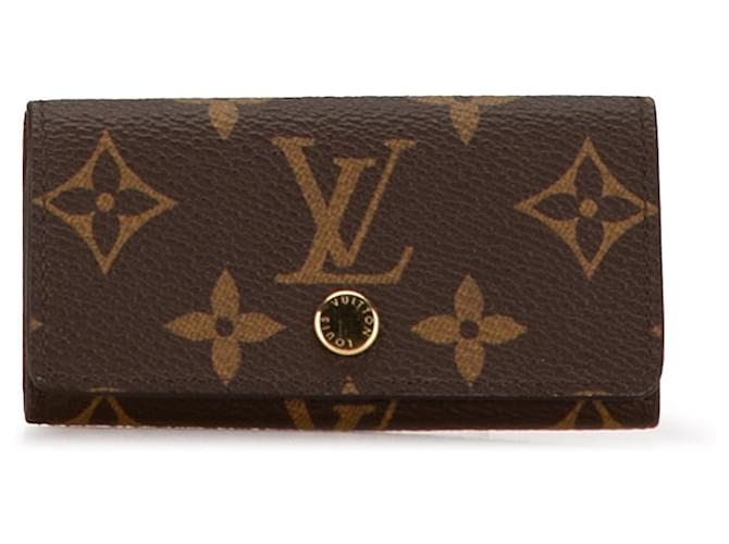 Brown Louis Vuitton Monogram 4 Key Holder Cloth  ref.1550067