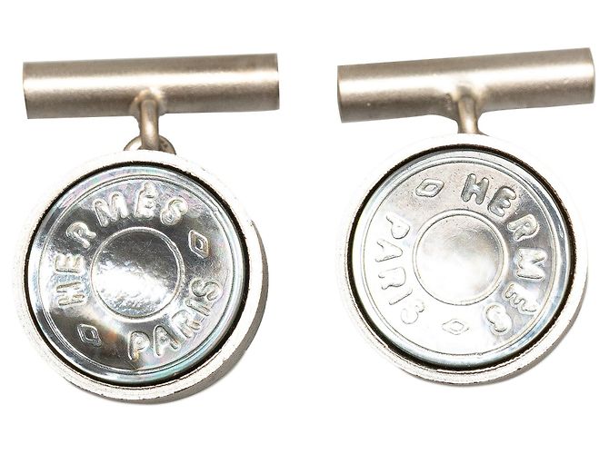 Gemelli Clou de Selle in argento Hermès Metallo