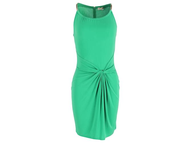 Michael Kors Chain Halter Dress in Green Rayon Cellulose fibre  ref.1550210