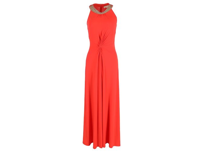 Abito maxi da sera Michael Kors in viscosa rossa Rosso