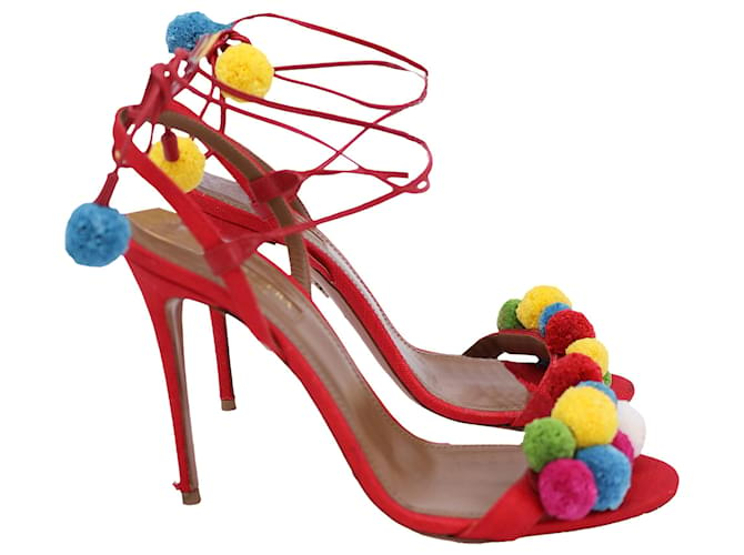 Aquazzura shoes pom pom best sale