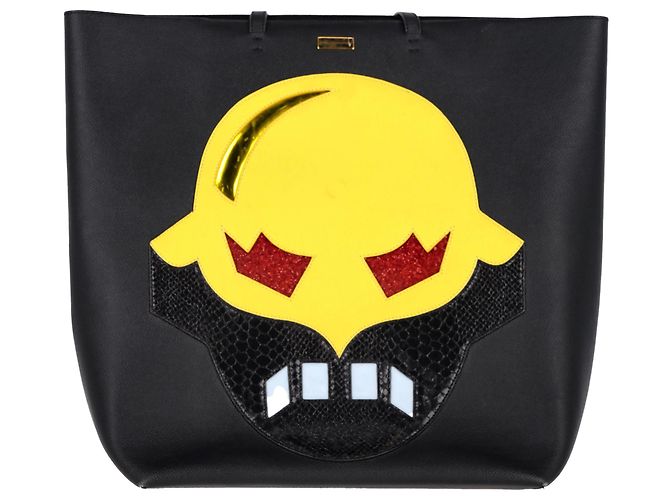 Stella Mc Cartney Stella McCartney Superstellaheroes Tote Canary in Black Faux Leather