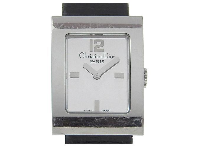 Relógio de aço inoxidável e couro Christian Dior Malice D78 109 Quartz
