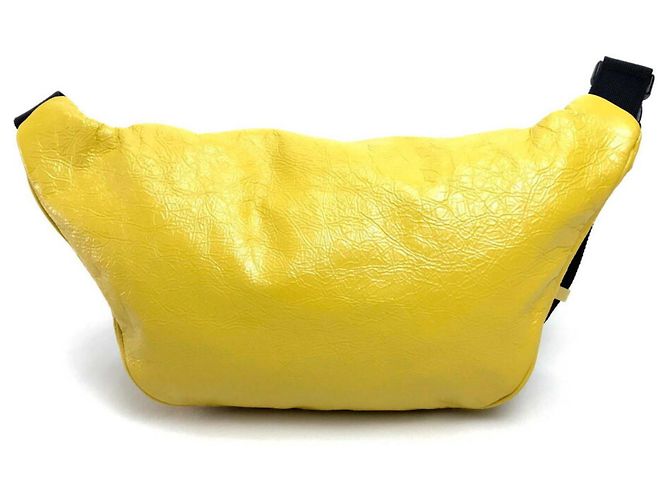 Borsa a tracolla in pelle gialla Balenciaga Giallo