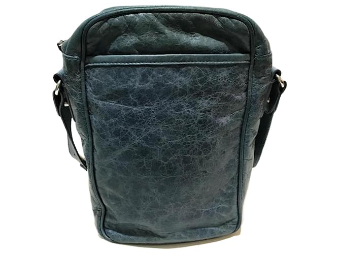 Balenciaga Classic Reporter Shoulder Bag Light blue Leather  ref.1551489