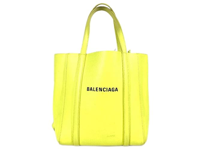 Balenciaga 551815 Everyday Tote Bag XXS Black Yellow Leather ref.1551490 Joli Closet