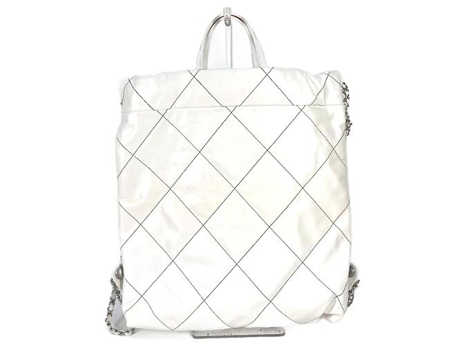 Chanel AS3313 Lambskin Small Chain Backpack Black White