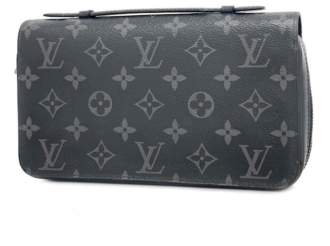 Louis Vuitton Long Wallet Monogram Eclipse Zippy XL Black  ref.1551528