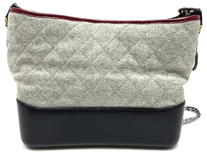 Bolsa de corrente Chanel CC Coco Mark Gabrielle Marrom Vermelho