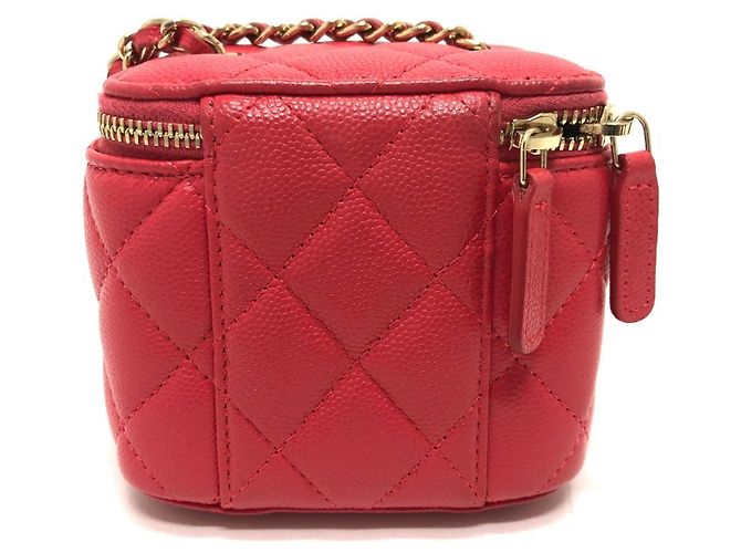 Vanity Sac de vanité en cuir caviar rose Chanel