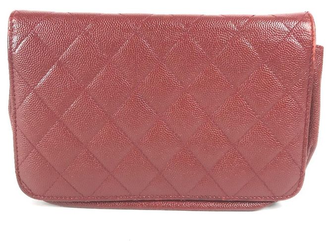 Cartera de cadena Rock Chanel CC Coco Mark Roja