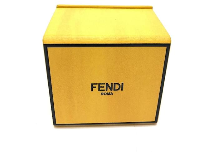 Fendi 7AR894 Porte-clés en cuir Jaune  ref.1551836