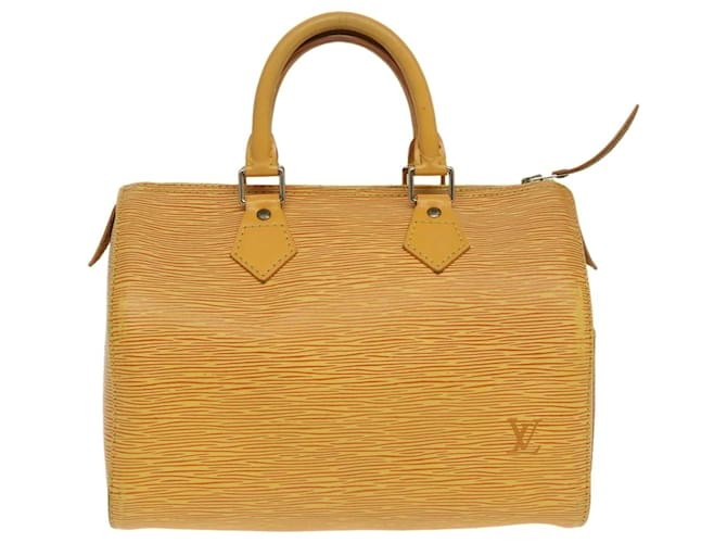 Louis Vuitton Speedy 25 Gelb Leder  ref.1551899