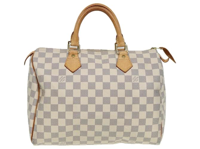 Louis Vuitton Speedy 30 Branco Lona  ref.1552012