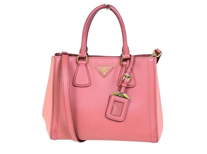 Prada Saffiano Rosa Couro  ref.1552018