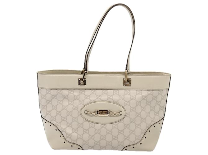 Gucci Guccissima Weiß Leder  ref.1552184