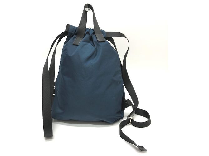 Fendi Zucca Nylon Backpack Navy blue
