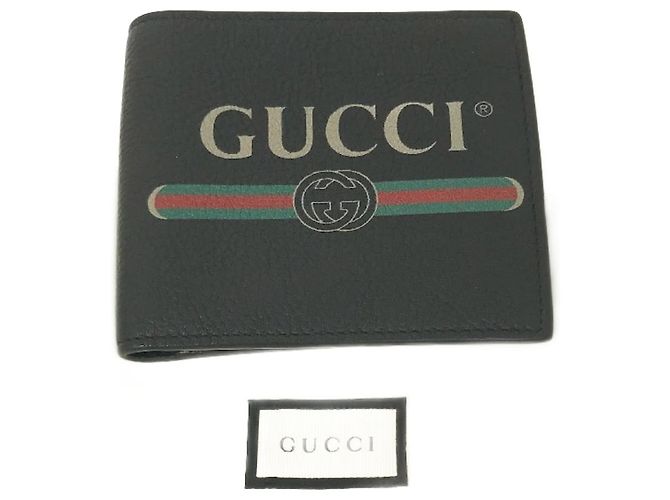 Gucci Bi-Fold Leather Wallet Black