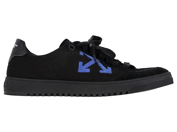 Off White Off White 2.0 Low Top Sneakers in Black Blue Suede ref.1552353 Joli Closet