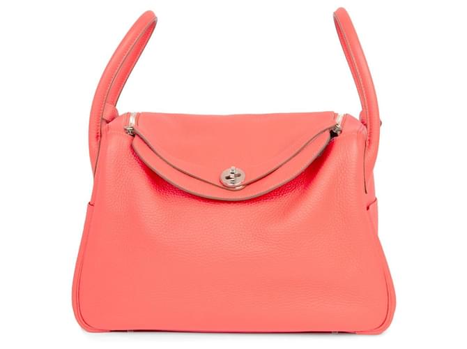 Hermès Clemence Cuir Lindy 34cm Rose  ref.1552381