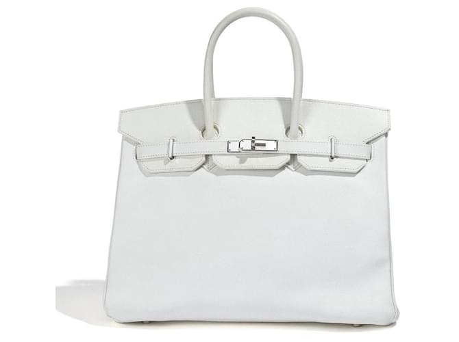 Hermès Birkin 35 Blanc Epsom PHW Cuir  ref.1552384