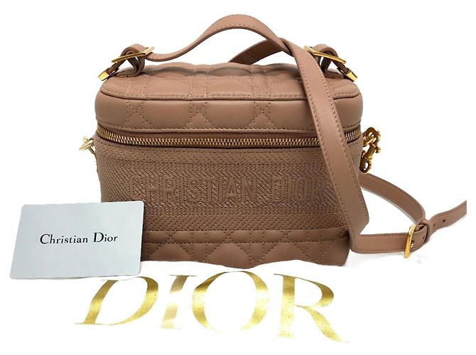 Bolsa de vaidade Cannage Stitch Christian Dior Rosa