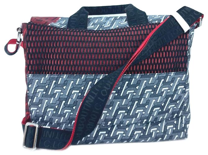 Borsa Rubiclic di Christian Louboutin Nero Bianco Rosso