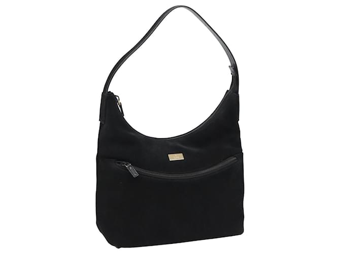 Bolsa de Ombro GUCCI Camurça Preta 001 3386 Auth yk13807 Preto Suécia  ref.1552604