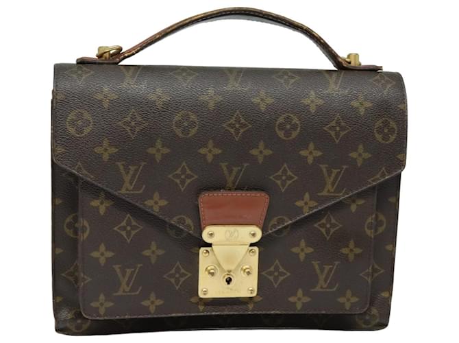 LOUIS VUITTON Monogram Monceau 28 Bolsa de mão 2way M51185 LV Auth 82844 Monograma Lona  ref.1552691