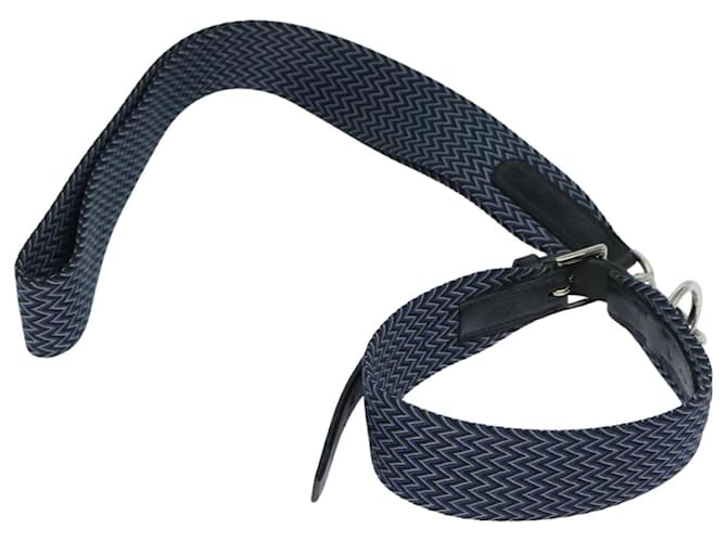 Hermès HERMES Dog Leash Canvas Blue Auth am6511 Cloth  ref.1552757