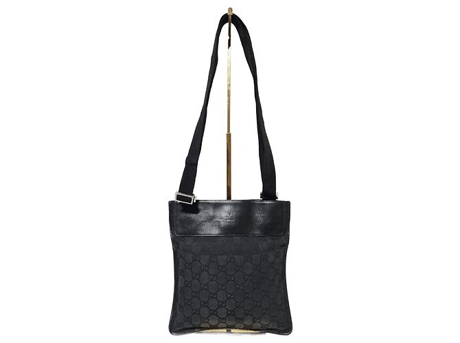 Borsa a tracolla Gucci GG Canvas Nera Nero