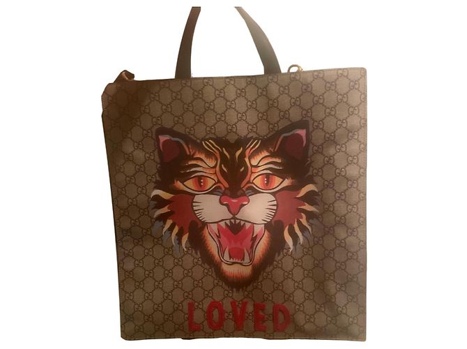 Gucci Handtasche Camel Stoff Kamel