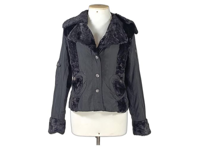Christian Dior Jacke Schwarz Baumwolle Größe 38