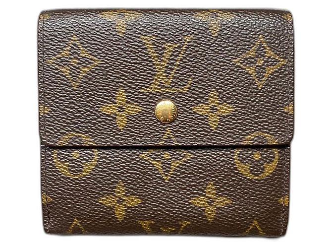 Louis Vuitton Double Flap Wallet Monogram Brown