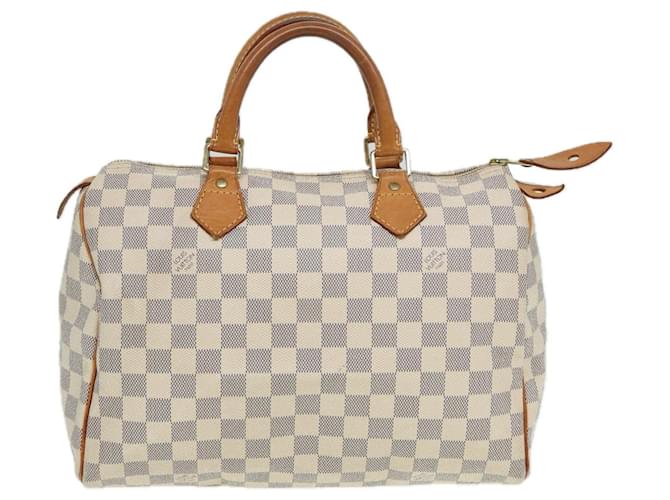 Louis Vuitton Speedy 30 Branco Lona  ref.1552986