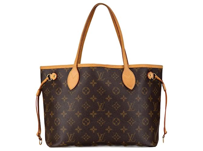 Louis Vuitton Monogram Brun Neverfull PM Toile Marron  ref.1553070