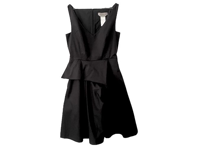Vestido deconstruido Sportmax 38 de popelina de algodón negro